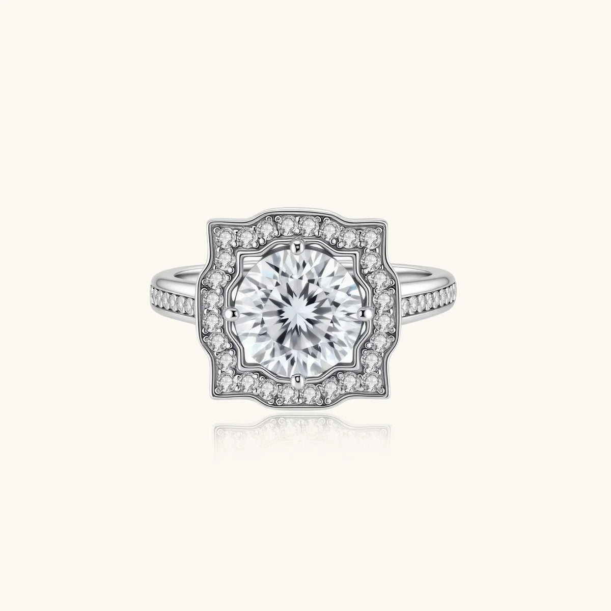 Vintage Crown Moissanite Ring