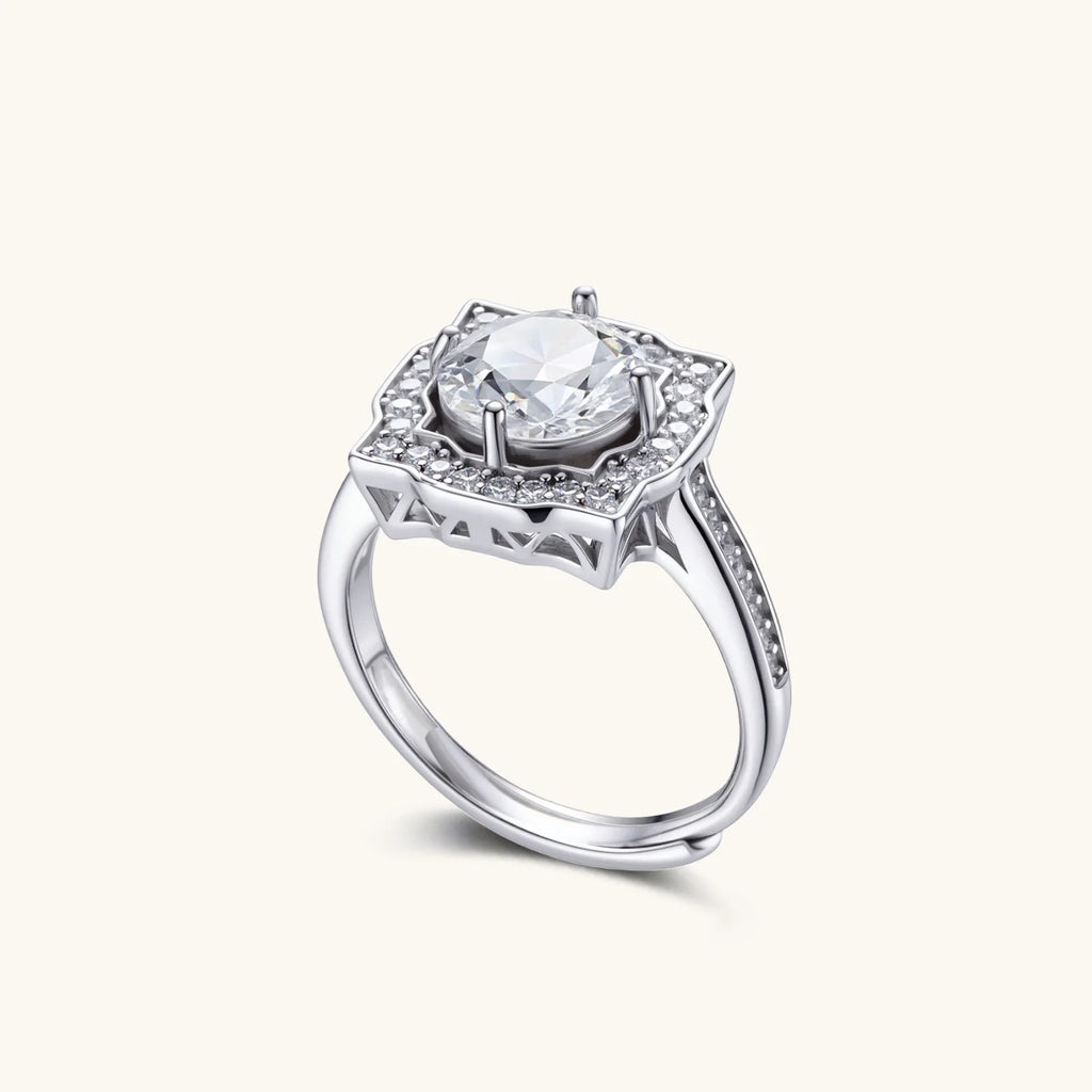 Vintage Crown Moissanite Ring