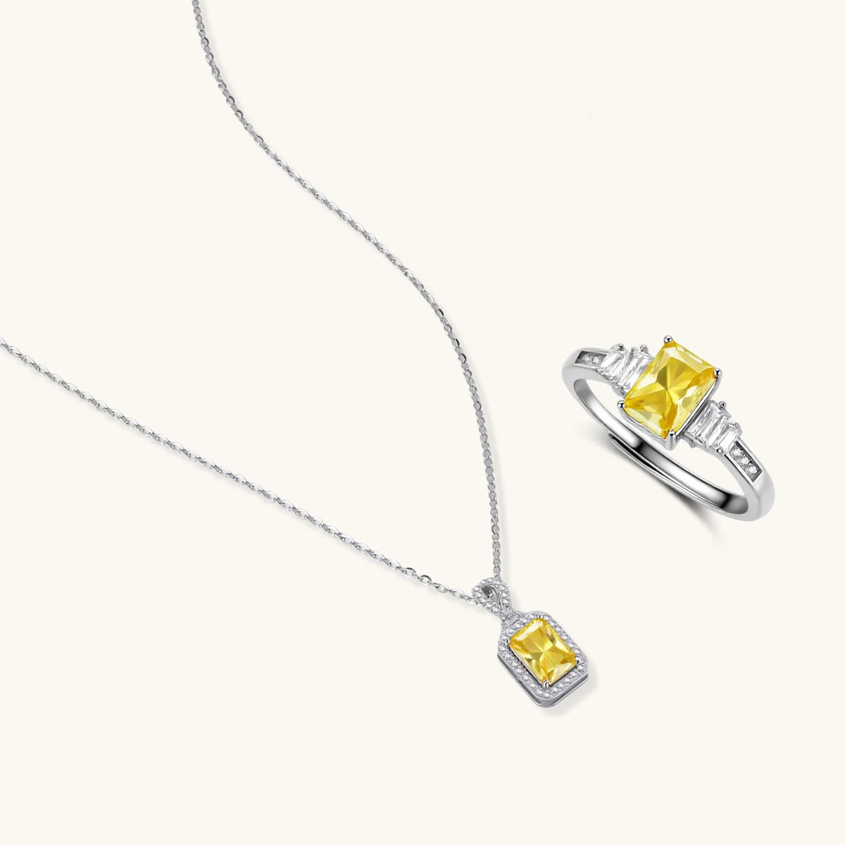 Golden Radiance Moissanite Set