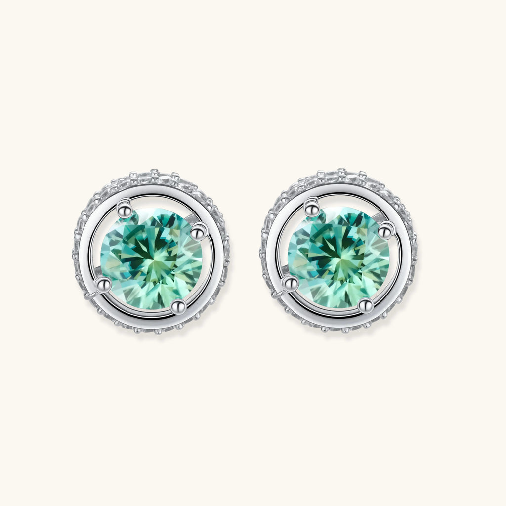 Emerald Radiance Halo Studs