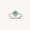 Emerald Radiance Halo Ring