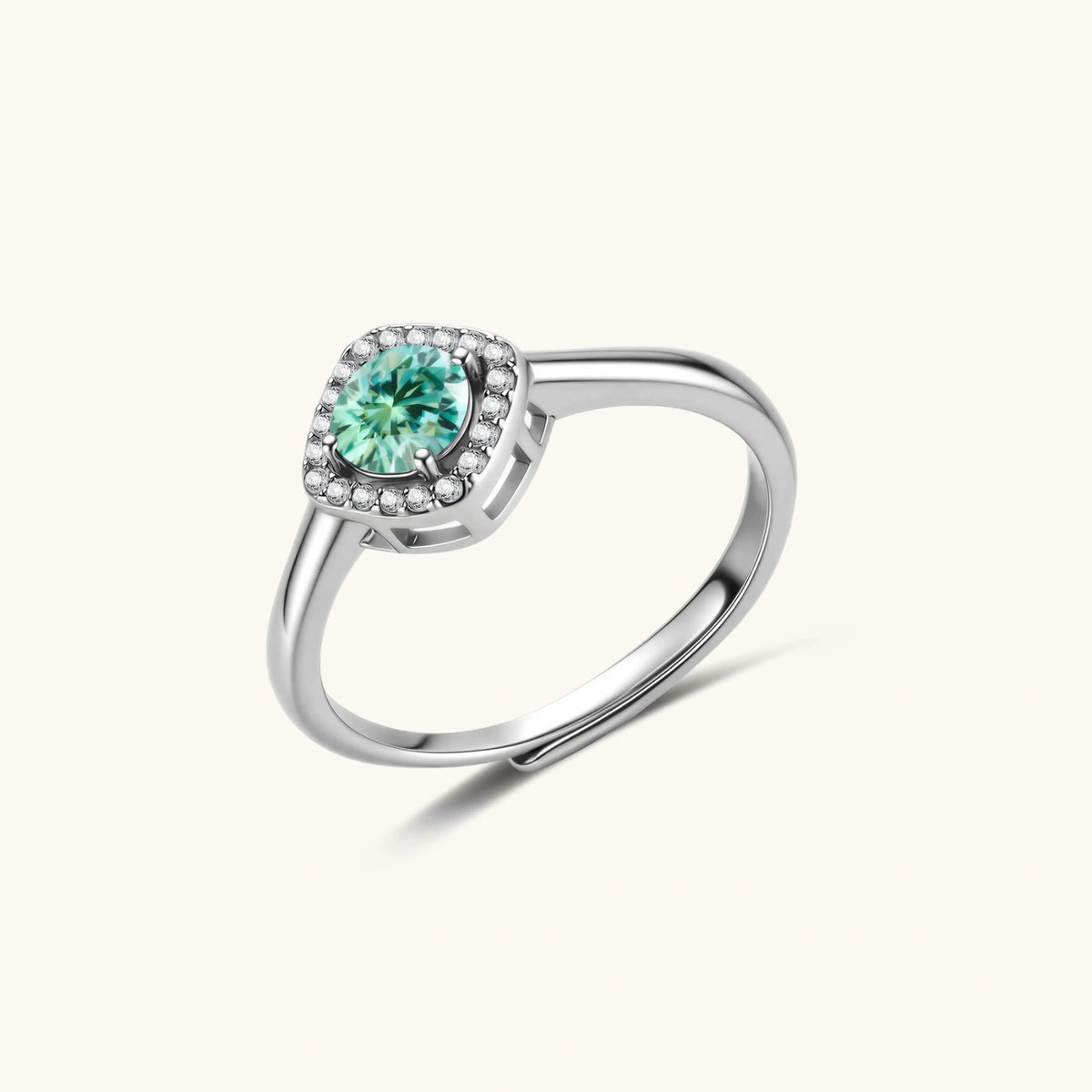 Emerald Radiance Halo Ring